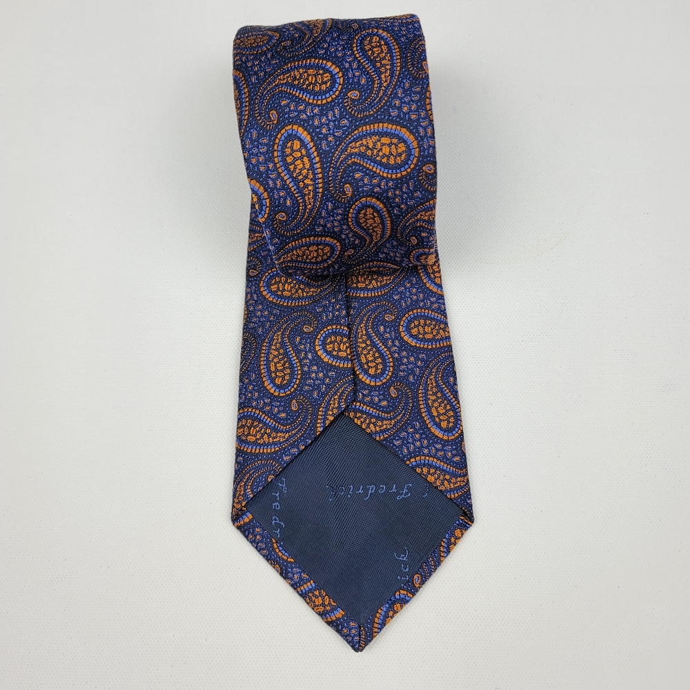 Paul Fredrick Paisley 100% Silk Long Men's tie - Picture 5 of 7